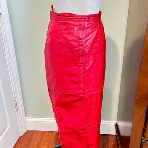 Red Leather Skirt